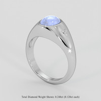 4.74 Ct. Blue Sapphire Ring, Silver 2
