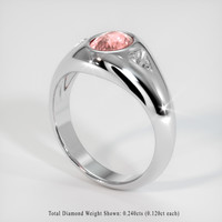 1.12 Ct. Padparadscha Sapphire Ring, 10K White Gold 2