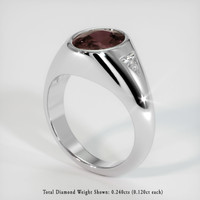 3.15 Ct. Sapphire Ring, 14K White Gold 2