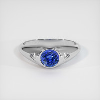 1.08 Ct. Sapphire Ring, 18K White Gold 1