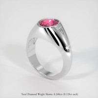 2.02 Ct. Padparadscha Sapphire Ring, 18K White Gold 2