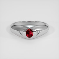 0.79 Ct. Ruby Ring, 18K White Gold 1