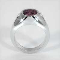 3.15 Ct. Pinkish Brown Sapphire Ring, 18K White Gold 3