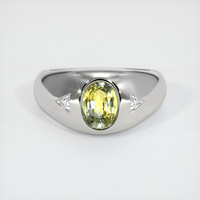 1.21 Ct. Bi Color Sapphire Ring, 18K White Gold 1