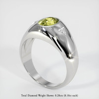 1.21 Ct. Bi Color Sapphire Ring, 18K White Gold 2