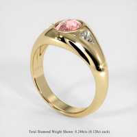 1.12 Ct. Padparadscha Sapphire Ring, 10K Yellow Gold 2
