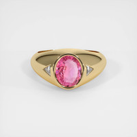 2.02 Ct. Padparadscha Sapphire Ring, 14K Yellow Gold 1