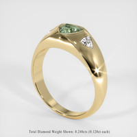 0.89 Ct. Sapphire Ring, 14K Yellow Gold 2