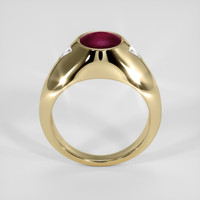 2.87 Ct. Purplish Red Ruby Ring, 18K Yellow Gold 3