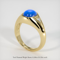 7.19 Ct. Blue Sapphire Ring, 18K Yellow Gold 2