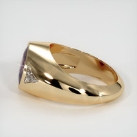 3.15 Ct. Pinkish Brown Sapphire Ring, 18K Yellow Gold 4