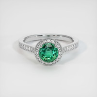 0.89 Ct. Emerald Ring, Platinum 950 1