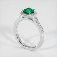 0.89 Ct. Emerald Ring, Platinum 950 2