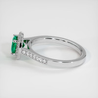 0.89 Ct. Emerald Ring, Platinum 950 4