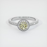 0.79 Ct. Yellow Sapphire Ring, Platinum 950 1