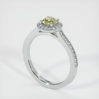 0.79 Ct. Yellow Sapphire Ring, Platinum 950 2