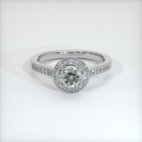 0.72 Ct. Bluish Grey Sapphire Ring, 10K White Gold 1