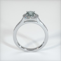 0.72 Ct. Bluish Grey Sapphire Ring, 10K White Gold 3
