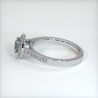 0.72 Ct. Bluish Grey Sapphire Ring, 10K White Gold 4