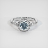 1.25 Ct. Sapphire Ring, 14K White Gold 1