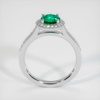 0.89 Ct. Emerald Ring, 18K White Gold 3