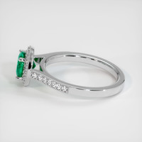 0.89 Ct. Emerald Ring, 18K White Gold 4