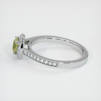 0.87 Ct. Yellow Sapphire Ring, 18K White Gold 4