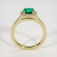 0.89 Ct. Emerald Ring, 18K Yellow Gold 3