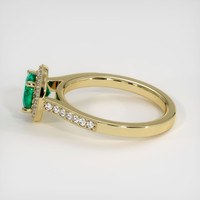 0.89 Ct. Emerald Ring, 18K Yellow Gold 4