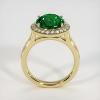 3.42 Ct. Emerald Ring, 18K Yellow Gold 3