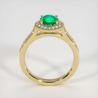 0.97 Ct. Emerald Ring, 18K Yellow Gold 3