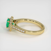 0.97 Ct. Emerald Ring, 18K Yellow Gold 4