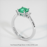 1.07 Ct. Emerald Ring, Platinum 950 2