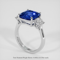 5.07 Ct. Blue Sapphire Ring, Platinum 950 2