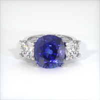 4.49 Ct. Blue Sapphire Ring, 10K White Gold 1