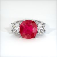 4.15 Ct. Ruby Ring, 14K White Gold 1