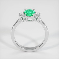 0.97 Ct. Emerald Ring, 18K White Gold 3