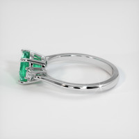 1.39 Ct. Emerald Ring, 18K White Gold 4