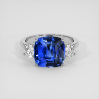 5.07 Ct. Blue Sapphire Ring, 18K White Gold 1