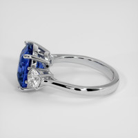 5.07 Ct. Blue Sapphire Ring, 18K White Gold 4