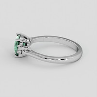 1.59 Ct. Bluish Green Sapphire Ring, 18K White Gold 4