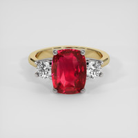 3.01 Ct. Ruby Ring, 14K White & Yellow 1
