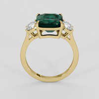 5.02 Ct. Bluish Green Sapphire Ring, 10K Yellow Gold 3