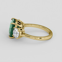 5.01 Ct. Bluish Green Sapphire Ring, 10K Yellow Gold 4