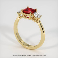 1.19 Ct. Ruby Ring, 14K Yellow Gold 2