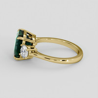 5.02 Ct. Bluish Green Sapphire Ring, 14K Yellow Gold 4