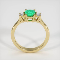 0.97 Ct. Emerald Ring, 18K Yellow Gold 3