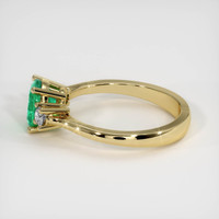 0.97 Ct. Emerald Ring, 18K Yellow Gold 4