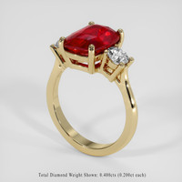 3.01 Ct. Ruby Ring, 18K Yellow Gold 2