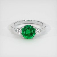 1.55 Ct. Emerald Ring, Platinum 950 1
